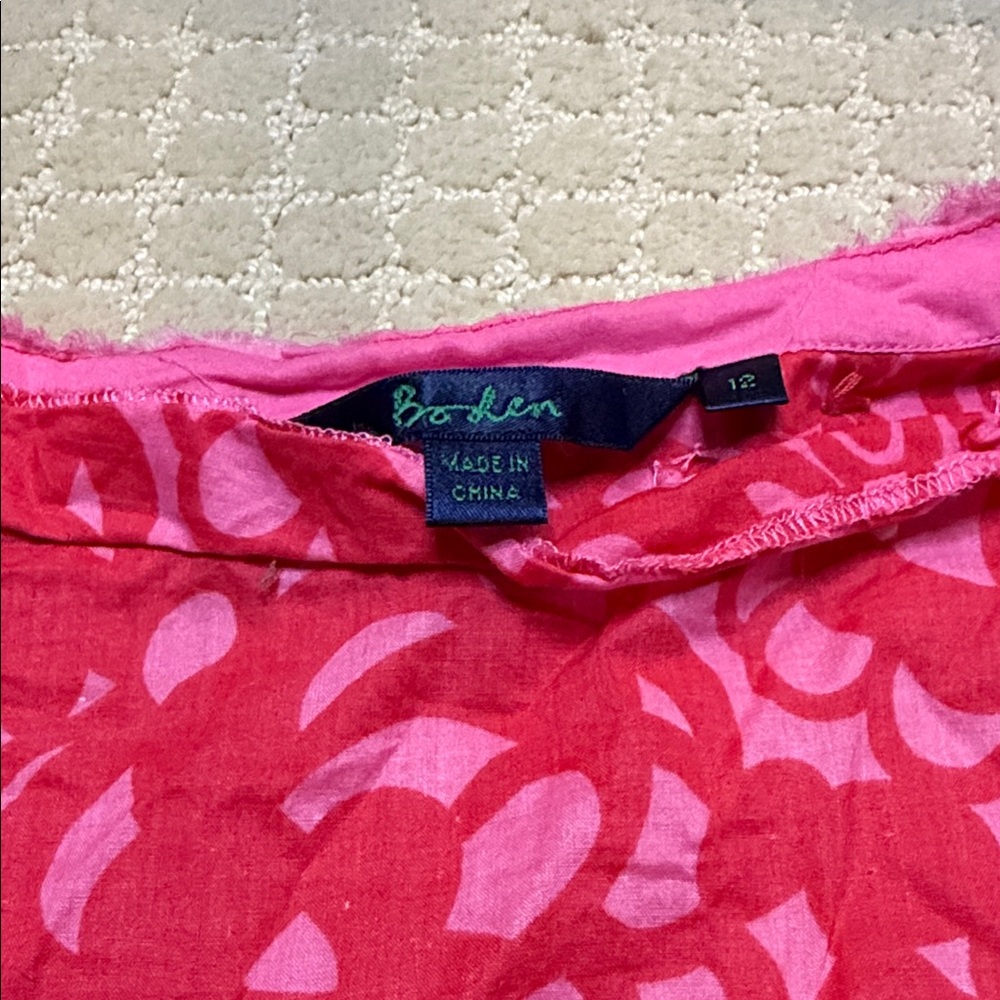Boden Pink and Red Floral Swim Coverup - Picture 2 of 2